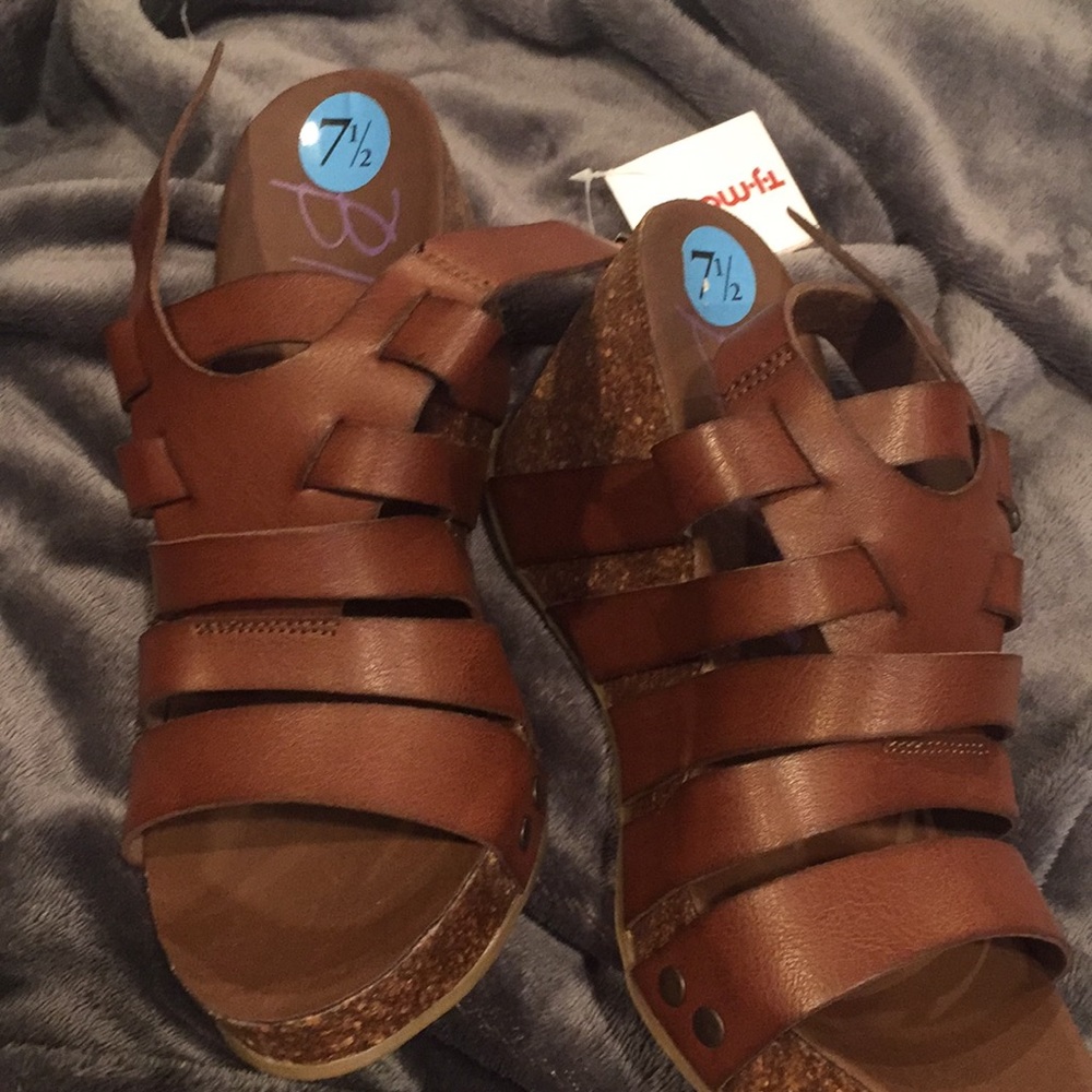 Brown blowfish wedge New just didn't get around to